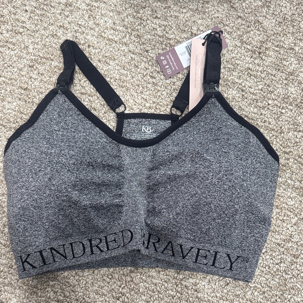 Kindred Bravely Charcoal Heather Nursing Bra